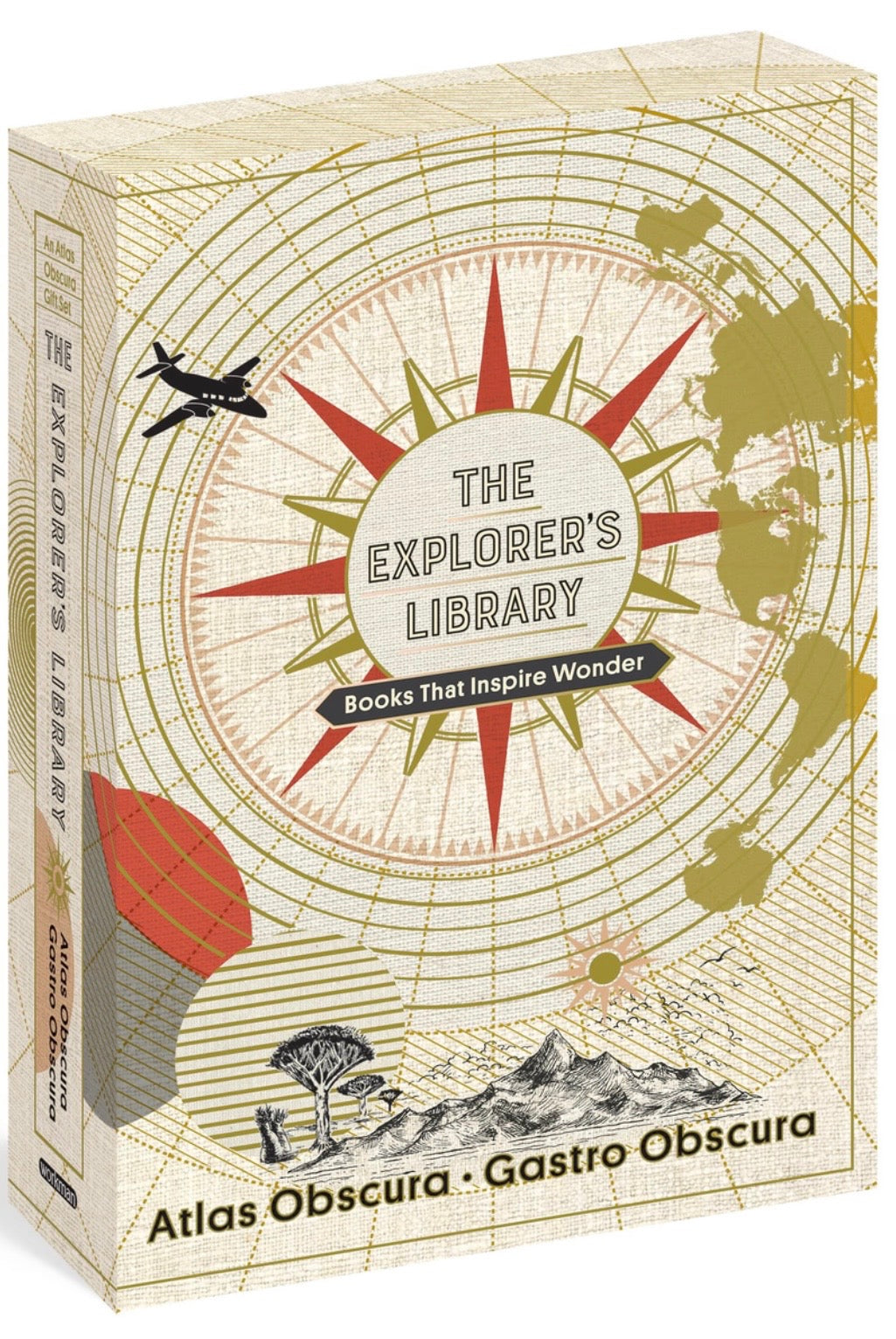 The Explorer's Library: Books That Inspire Wonder box set featuring Atlas Obscura and Gastro Obscura books