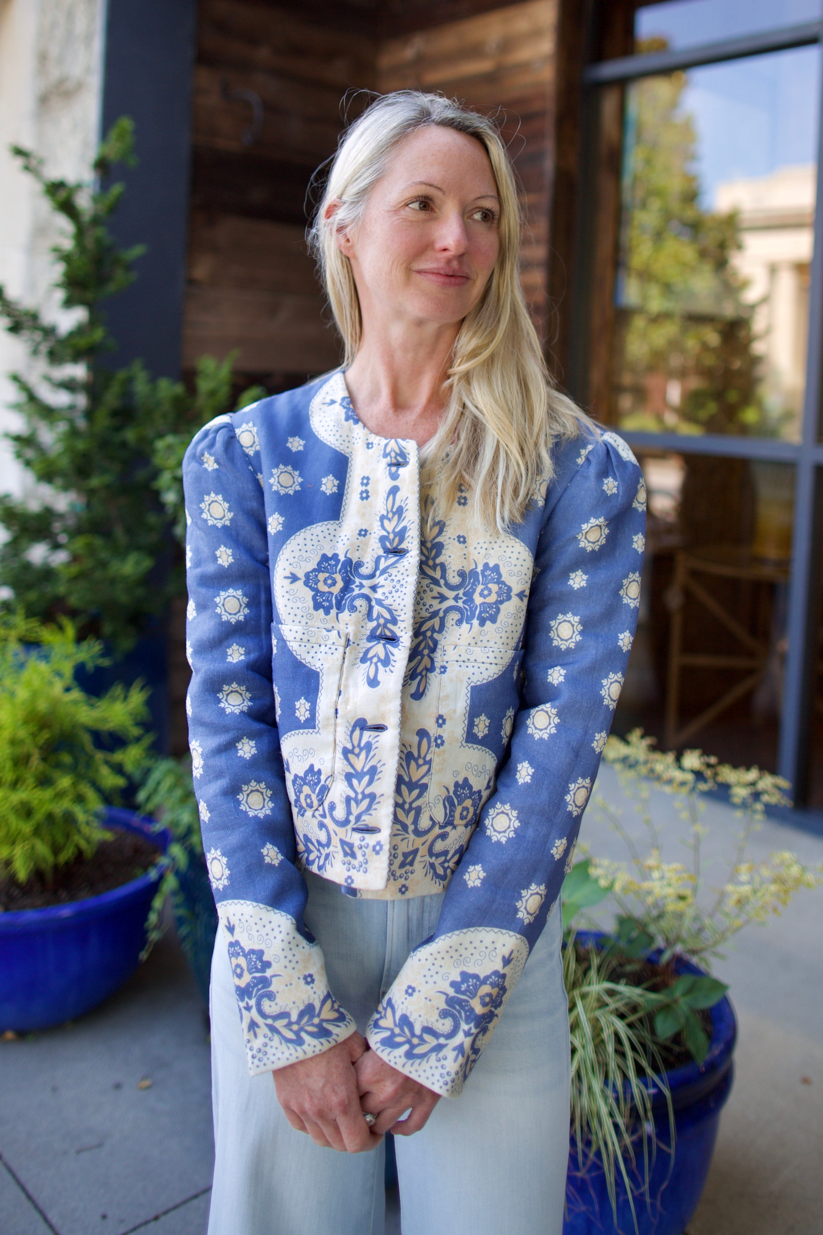 ALIX OF BOHEMIA DORIAN MARINA BANDANA JACKET | BLUE MARINA