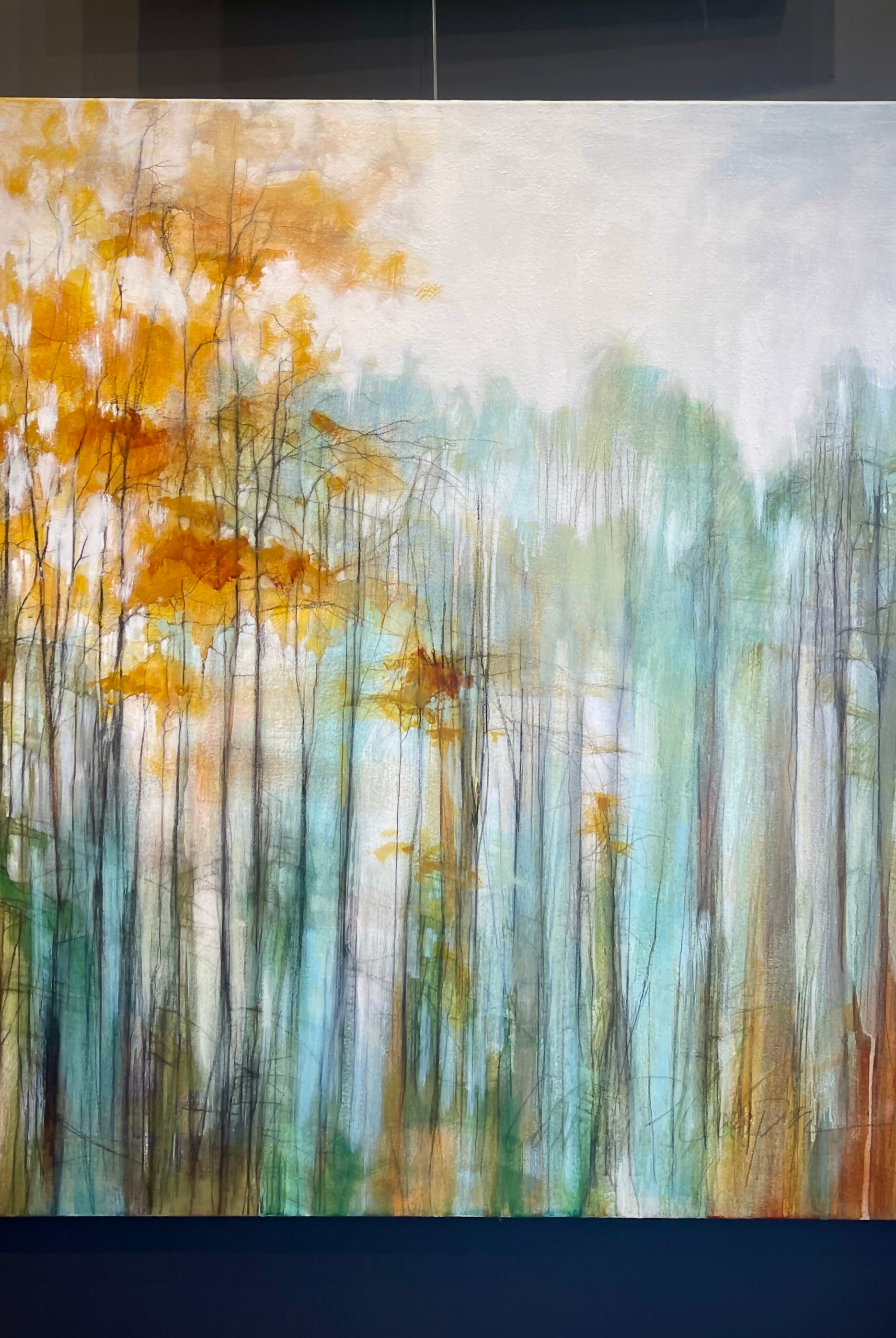 Image featuring original acrylic and graphite painting by North Carolina artist Cathryn Cooper “Golden Tree”