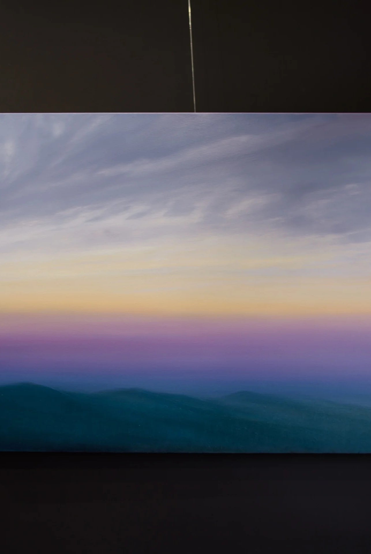 Image featuring an original oil on canvas painting by North Carolina artist David Goldman “Hazy Ridges”