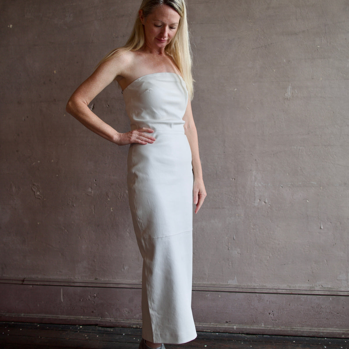 sprwmn leather dress Carolyn Leather Tube Dress SPRWMN