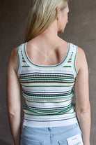 Back image of a woman wearing the Veronica Beard Carlin Knit Tank