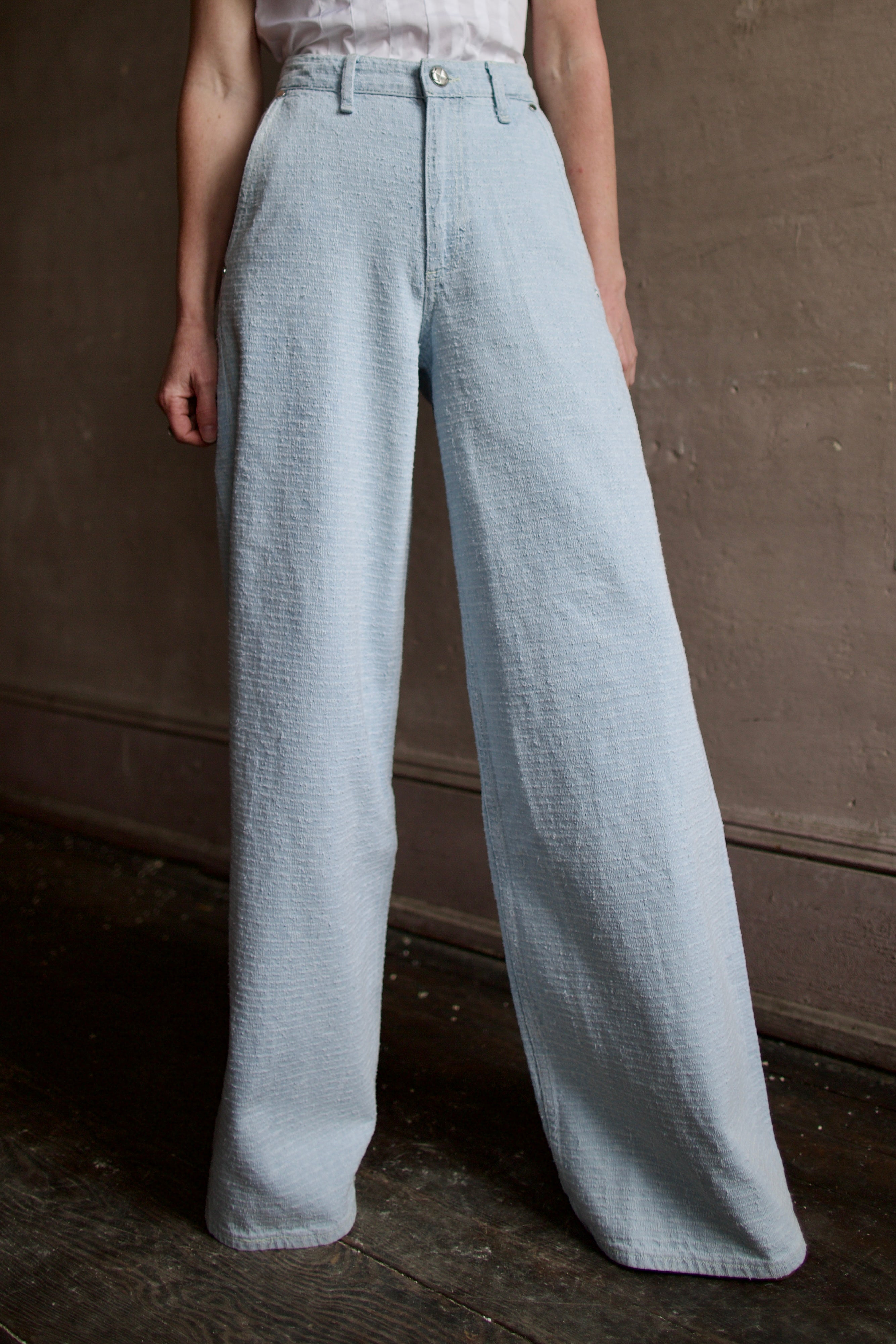 Image of a woman wearing the Rag and Bone Sofie High Rise Trousers