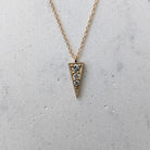 Image featuring Stephanie Ellis’s Elva Diamond Necklace is fabricated in 14-karat recycled yellow gold, SI1-G white round brilliant diamonds (0.19ctw)