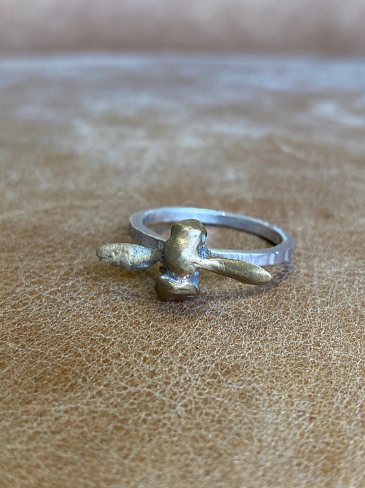 Audrey Laine Silver Sweat Bee Ring