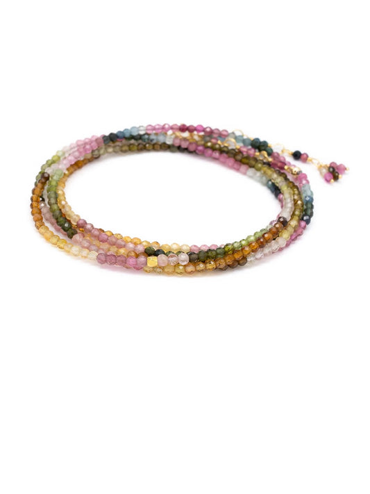 Anne Sportun Watermelon Tourmaline Wrap Bracelet - Necklace