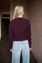 Back image of ALC Skyler cashmere cardigan by ALC with covered buttons for an elevated basic