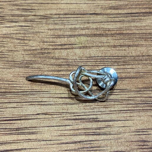 Sterling Silver Abstract Pin