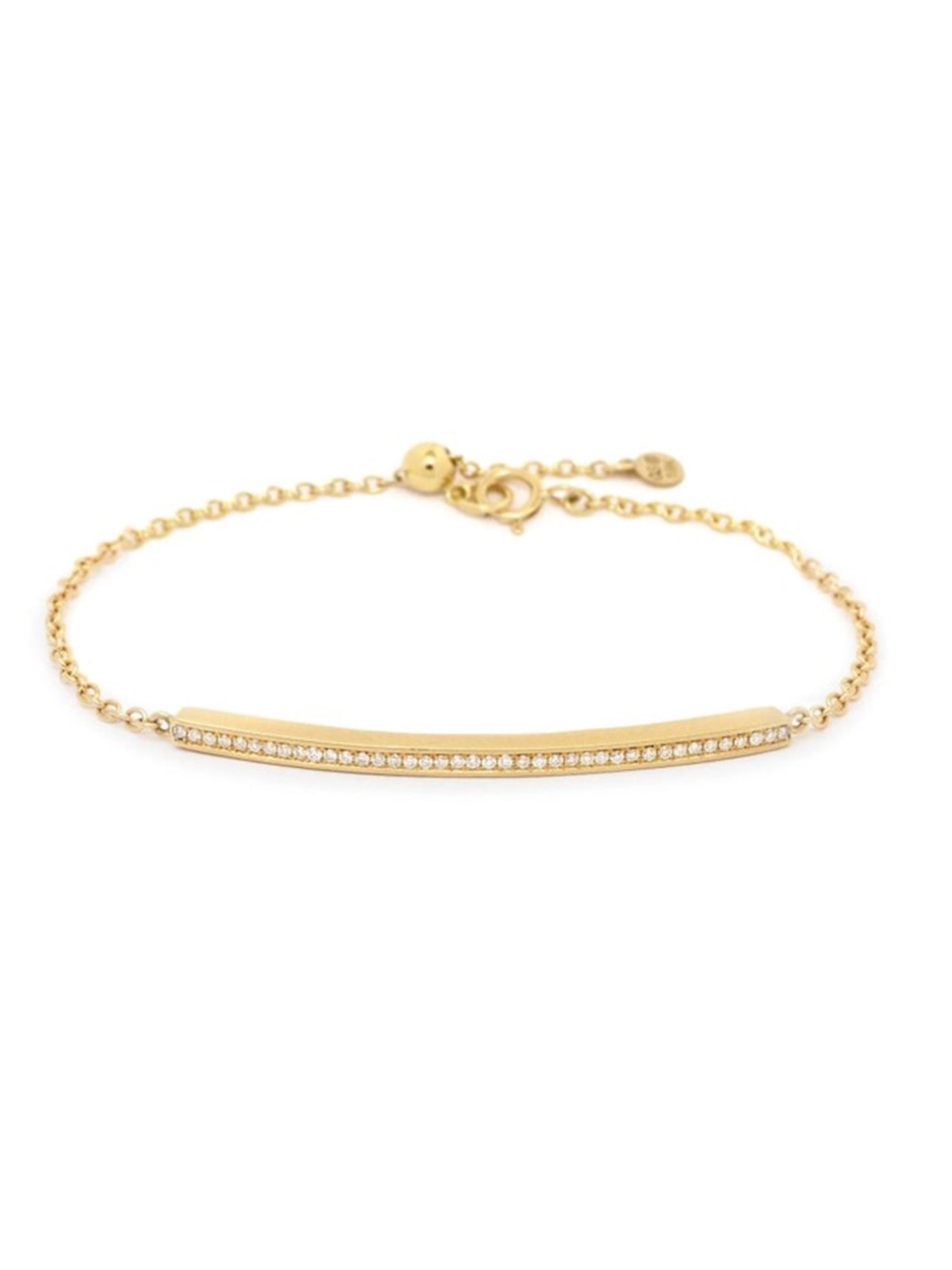 Image featuring artist Anne Sportun Diamond Bar Chain Bracelet in 18k yellow gold 