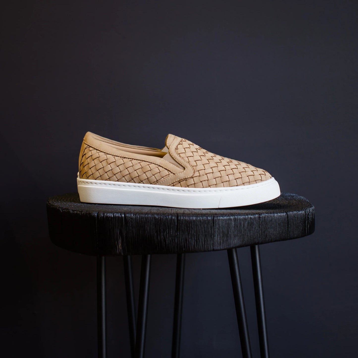 M Gemi Cerchio Woven Leather Boat Shoe