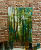 thryn Cooper's Spring Awakening — an original acrylic and graphite work capturing early mountain spring. Luminous, freshly emerging Appalachian fine art.