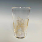 Handblown clear Glass Tumbler from North Carolina aritist John Shoemaker with gold leaf and made in USA