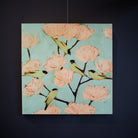 Image of gold finch and florals giclee painting with gold leaf by South Carolina fine artist Joseph Bradley 