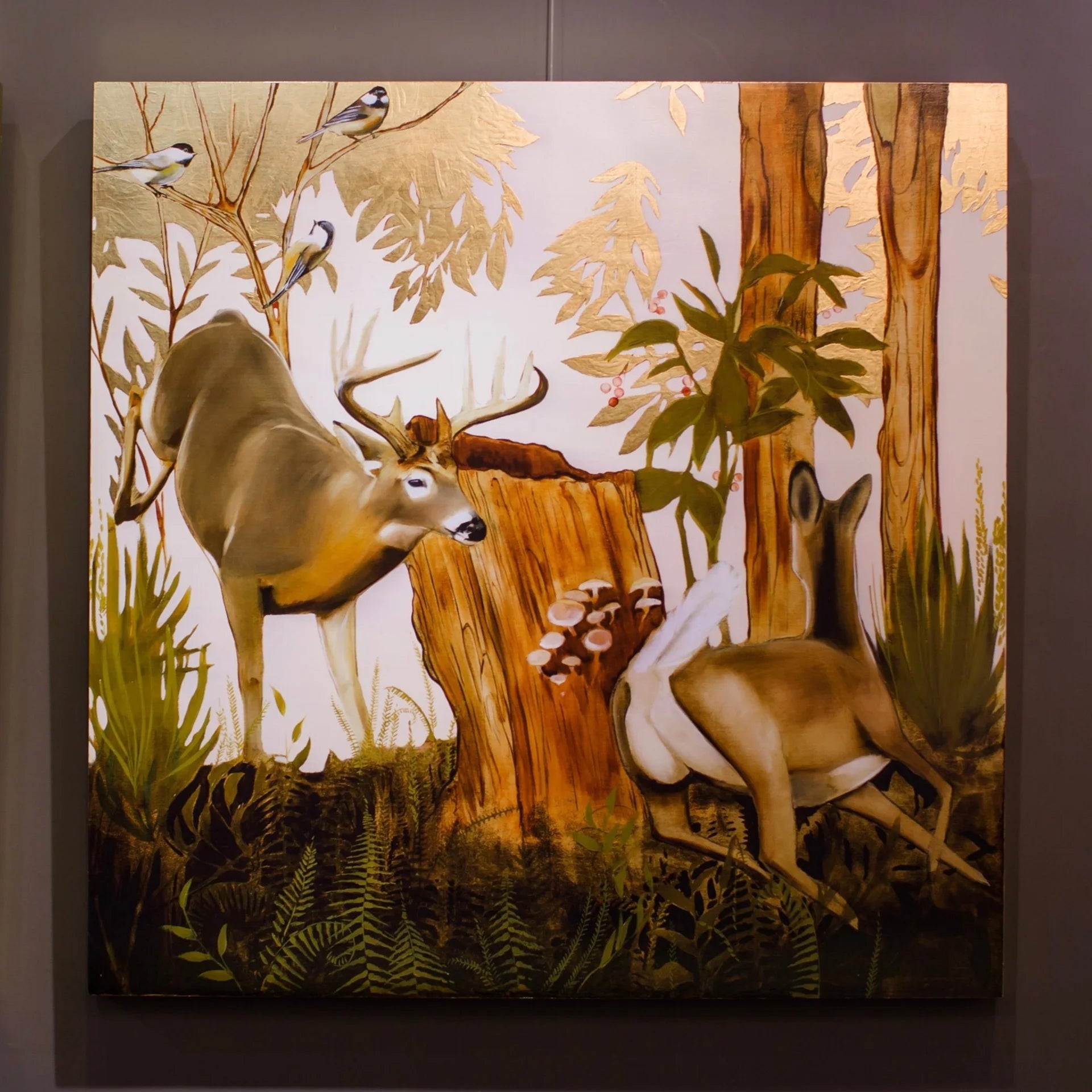 Image featuring a giclee painting of deer by South Carolina artist Joseph Bradley.