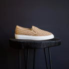 Image featuring M. Gemi cerchio shoes woven with Italian Nappa leather and finished with leather interior and lining and removable cushioned foot bed.