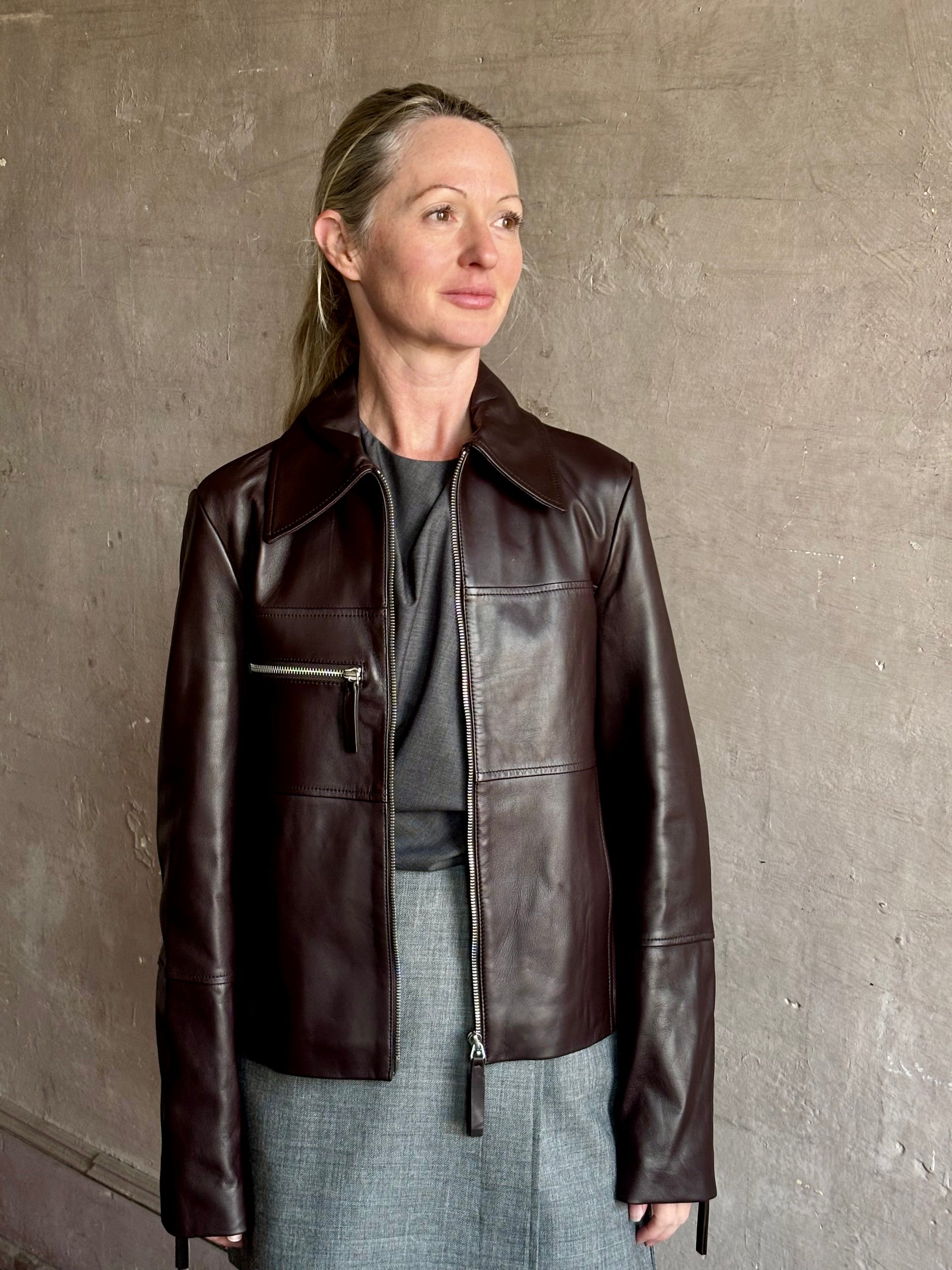 PROENZA SCHOULER | ANNABEL LEATHER JACKET | CHOCOLATE – Woodlands