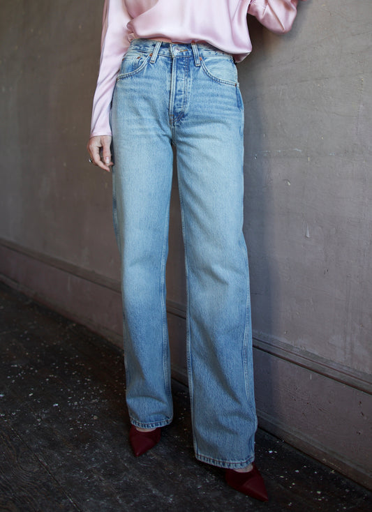 Re/Done 90's High Rise Loose Jeans in Ojai Indigo