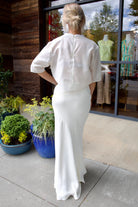 Back image of a woman wearing the TWP New Ex T and My Endless Love Skirt