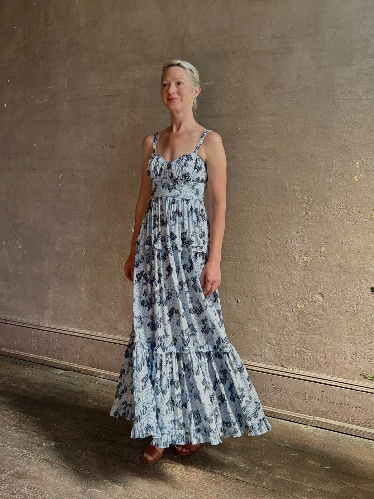 ulla johnson blue dress | Ophelia Cami Cotton Sleeveless gown Shoe Size:EU43/ UK10/ US12/ AU12.5 gown with sash Plus size Dresses -