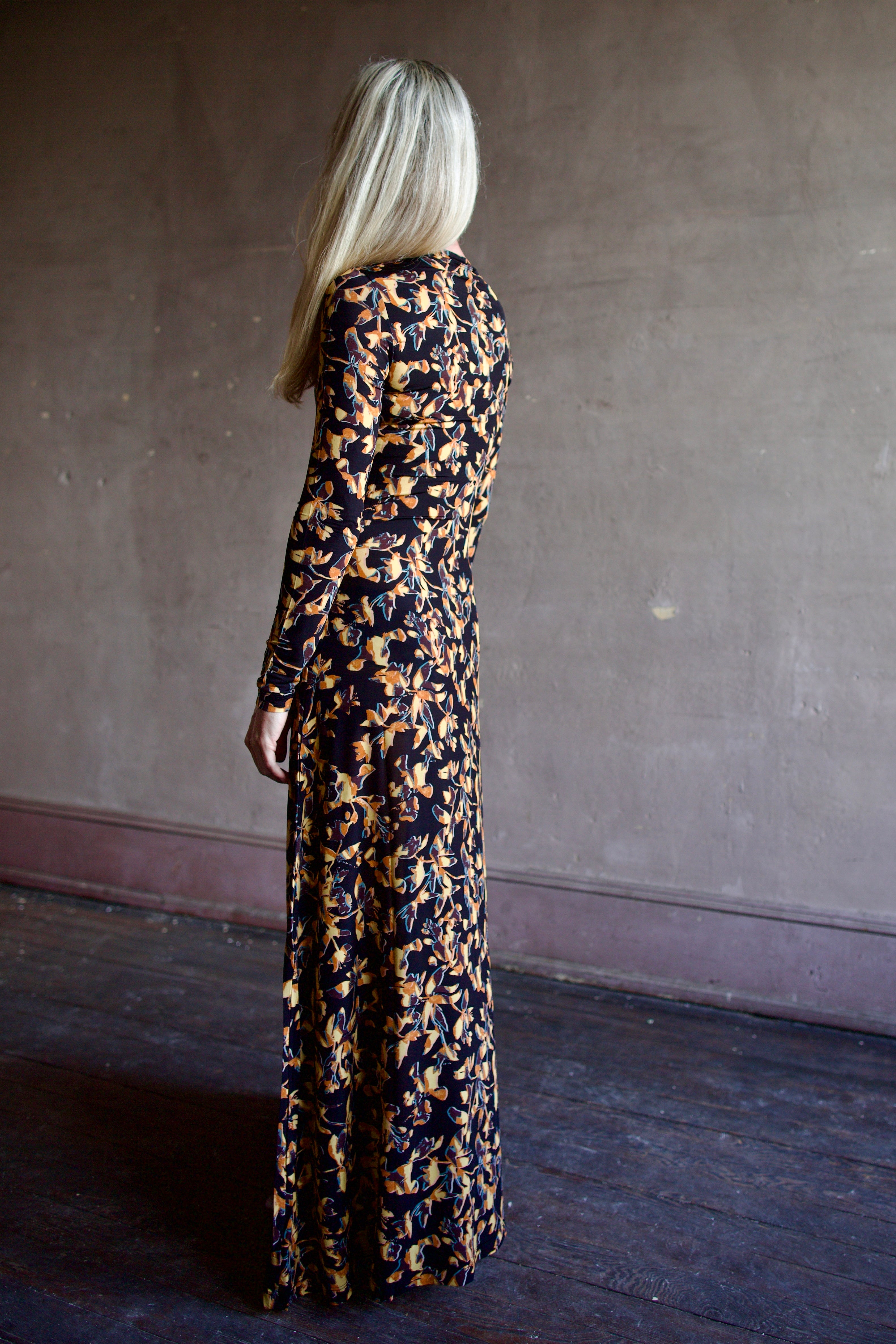 Back of Ulla Johnson Amari dress showing a sophisticated A-line silhouette for an elevated basic go-to