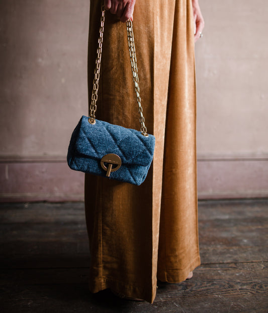 Nano Linen Moon Bag