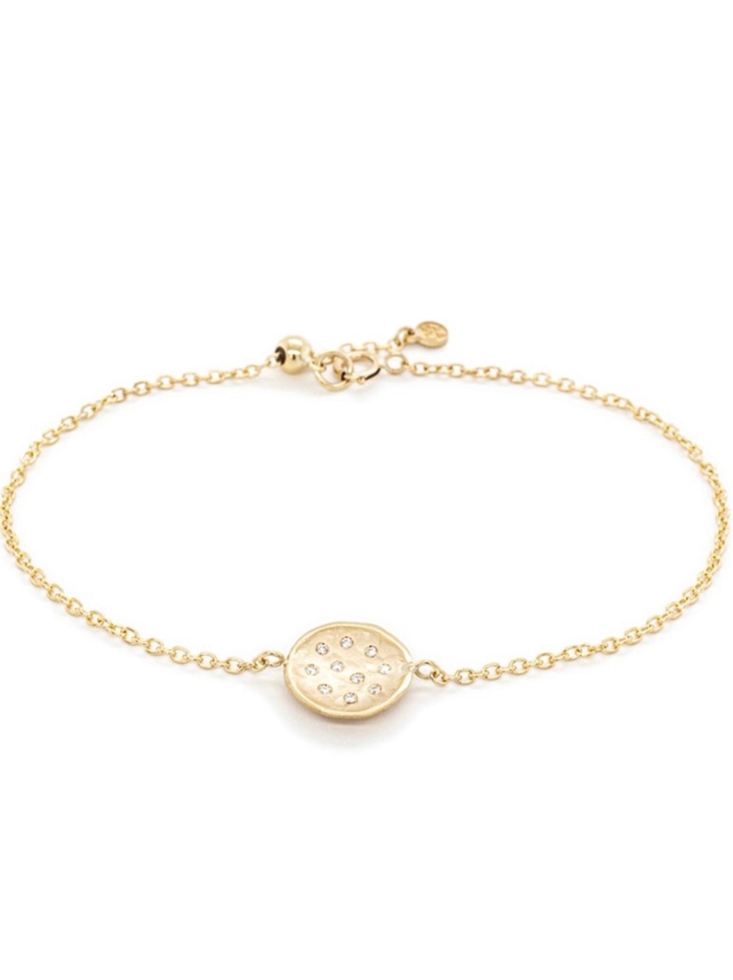 image of the anne sportun diamond spray hammered disc bracelet