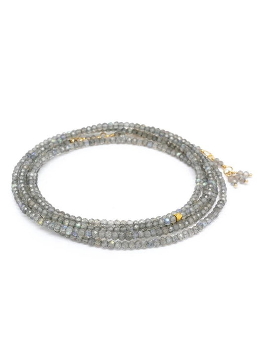 Anne Sportun Labradorite Gemstone Wrap Bracelet-Necklace