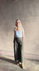 Video reviewing proenza schouler taila trouser cotton blend mid rise wide leg cuffed cropped relaxed fit casual