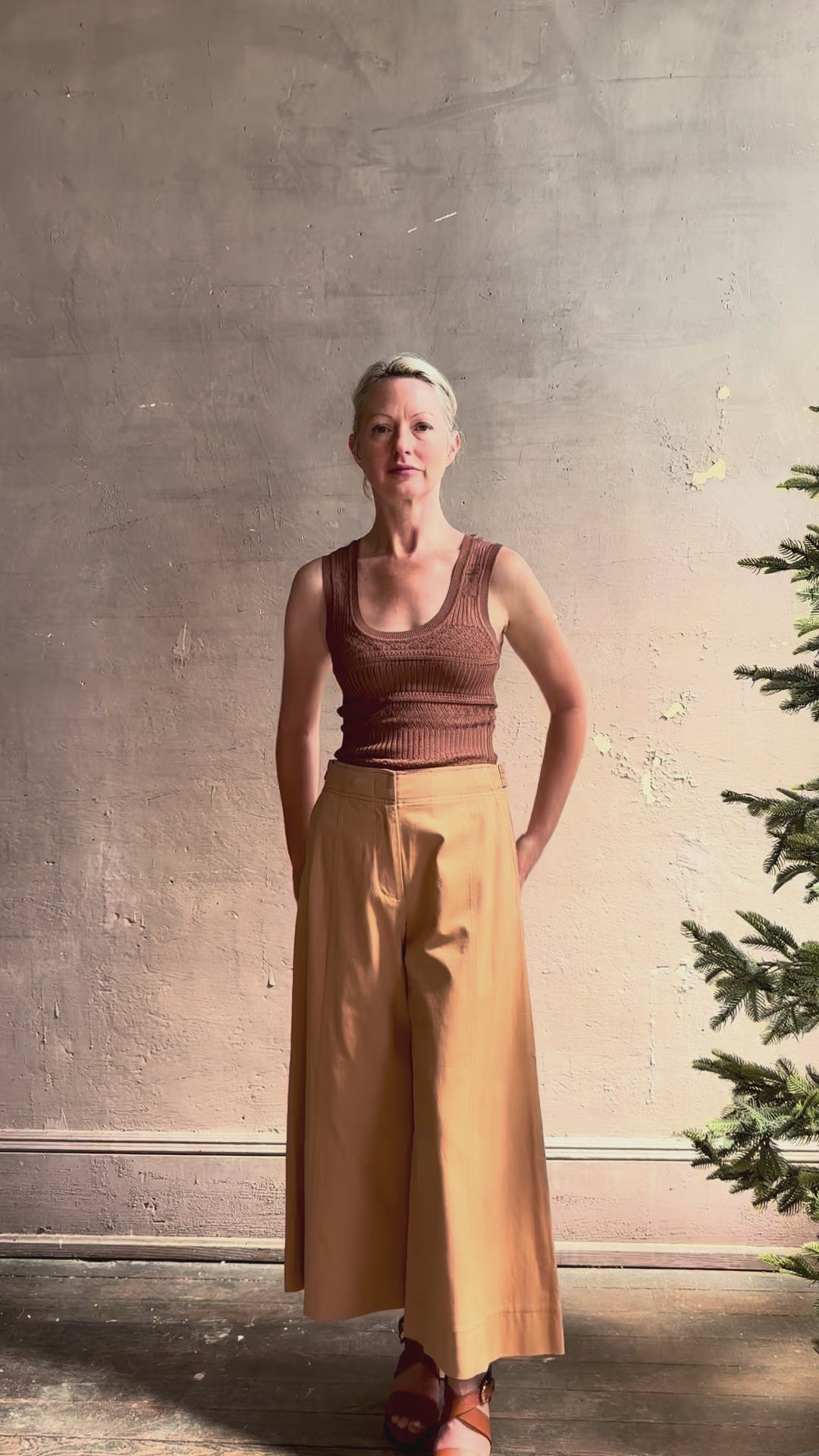 Mature woman video review Ulla Johnson Sasha Cropped cotton wide leg Trouser from Ulla Johnson 