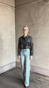 Video reviewing Women's designer brand Rachel Comey long sleeve paisley print button down shirt semi-transparent