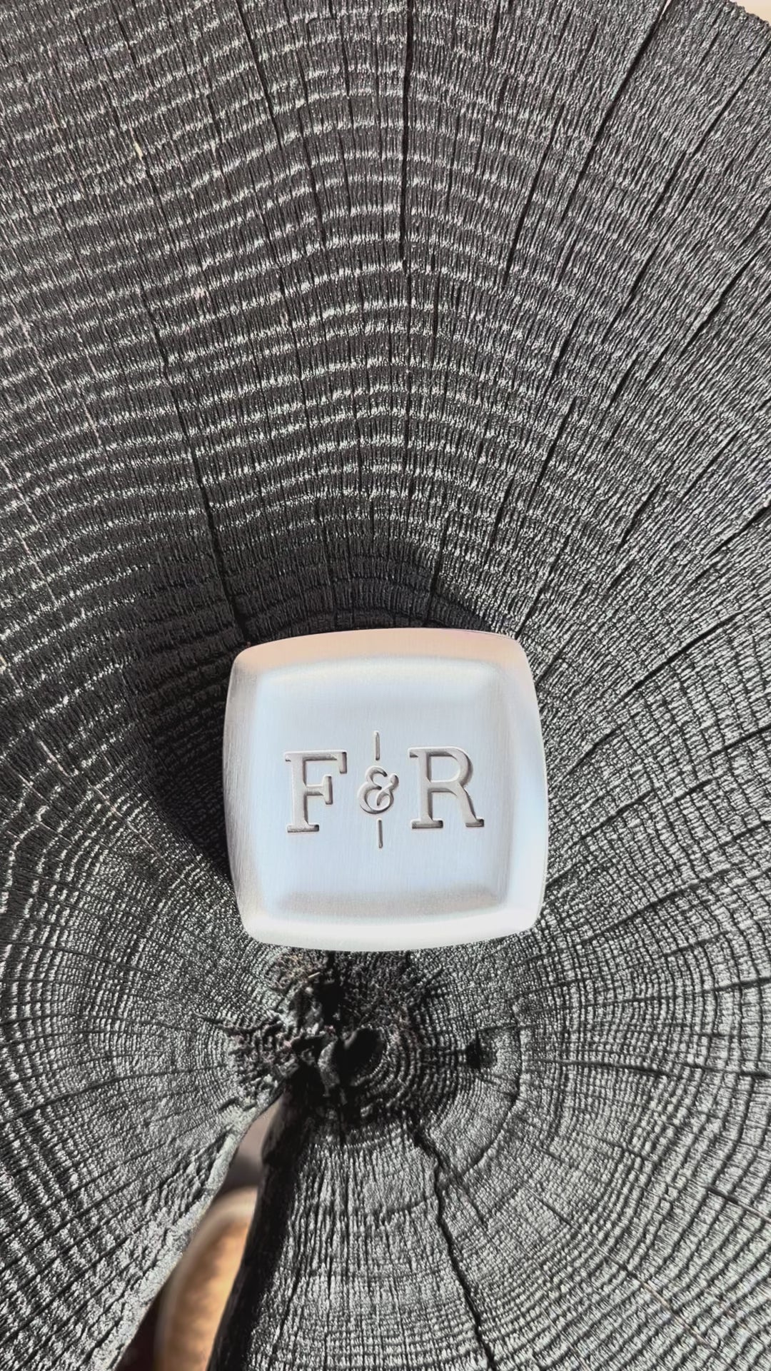 Video showing Fulton and Roark solid fragrance monogrammed metal travel case and refillable pan Palmetto Scent