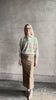 Video reviewing Guest in Residence Colliegate beige aqua and white striped cashmere polo sweater long sleeves