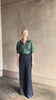 Video reviewing Trovata Jess green plaid short sleeve cotton poplin blouse with pintucking and peter pan collar
