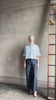 Video reviewing TWP next Ex cotton poplin shirt button front striped blue and white collar tailored cuffs
