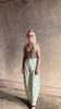 Video reviewing Rachel Comey barrel leg Keenan rigid cotton denim pant sculptural designer jean made in USA