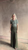 Video reviewing Rachel Comey Kira textured short-sleeve fitted knit top  sage green round neckline brown heathering