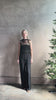 Mature woman reviewing Women's designer clothing label TWP short muscle tank in black with subtle sequin embellishments perfect for luxury layering 