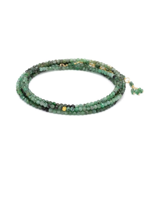 Anne Sportun Sakota Emerald Wrap Bracelet-Necklace